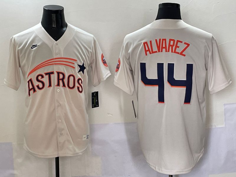 Men Houston Astros #44 Alvarez Cream Five generations Joint Name 2025 Nike MLB Jersey style 1->houston astros->MLB Jersey